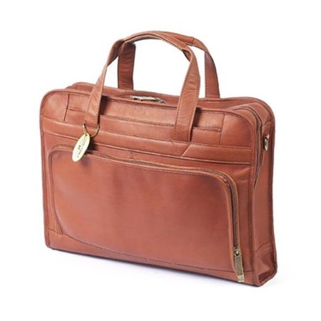 CLAIRE CHASE Claire Chase 168E-saddle Professional Computer Briefcase - Saddle 844739030576